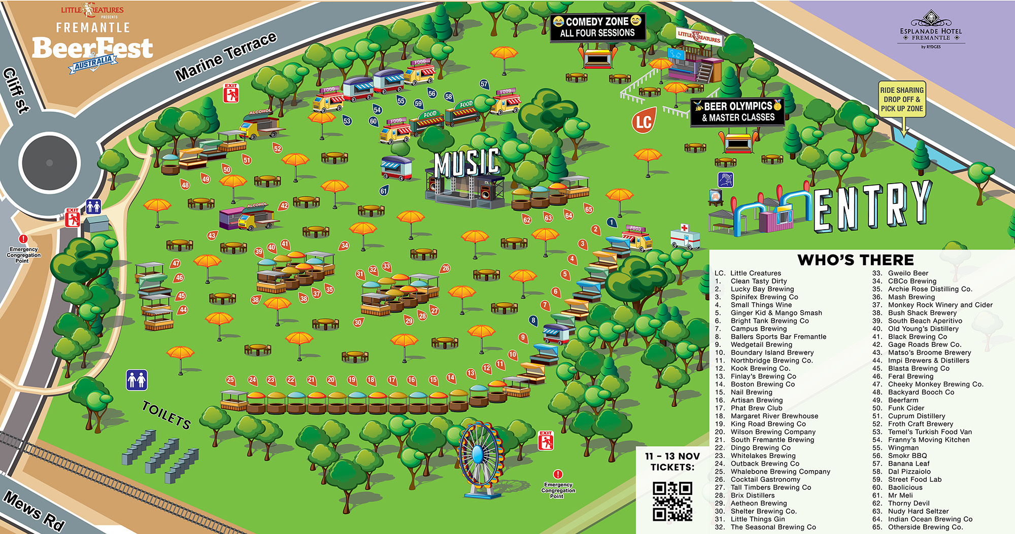 Festival Map Fremantle BeerFest 2023