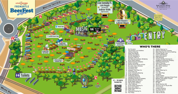 Festival Map - Fremantle BeerFest 2024